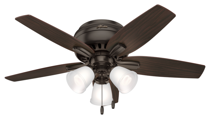 Hunter 42 inch Newsome Ceiling Fan with LED Light Kit and Pull Chain Indoor Ceiling Fans Hunter   