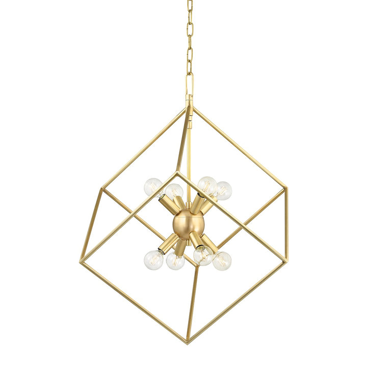 Roundout - 8 LIGHT PENDANT Pendants Hudson Valley Lighting Aged Brass  