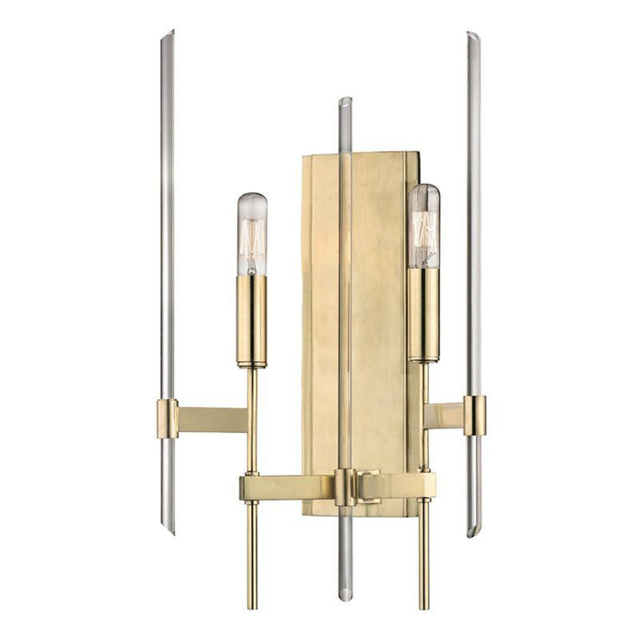 Hudson Valley 2 LIGHT WALL SCONCE 9902 Wall Sconces Hudson Valley Lighting Brass  