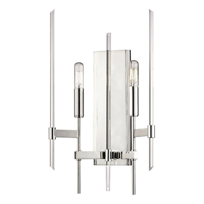 Hudson Valley 2 LIGHT WALL SCONCE 9902 Wall Sconces Hudson Valley Lighting Nickel  