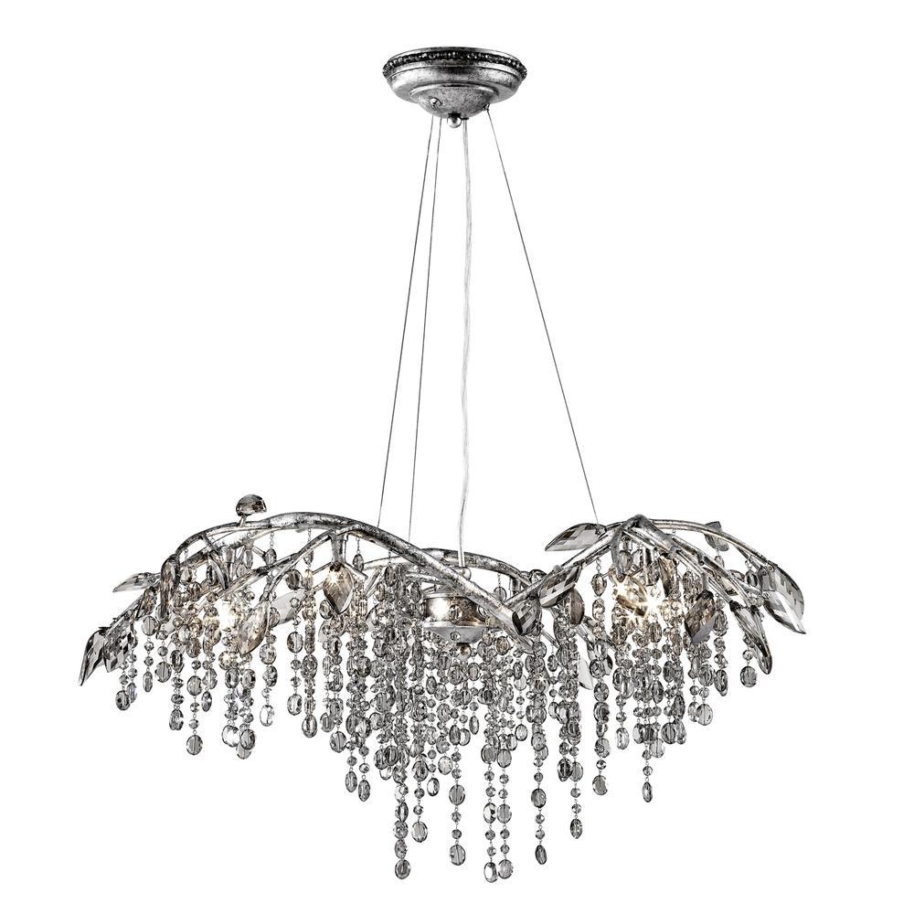 Golden 6 Light Chandelier 9903-6 MSI Chandeliers Golden Silver  