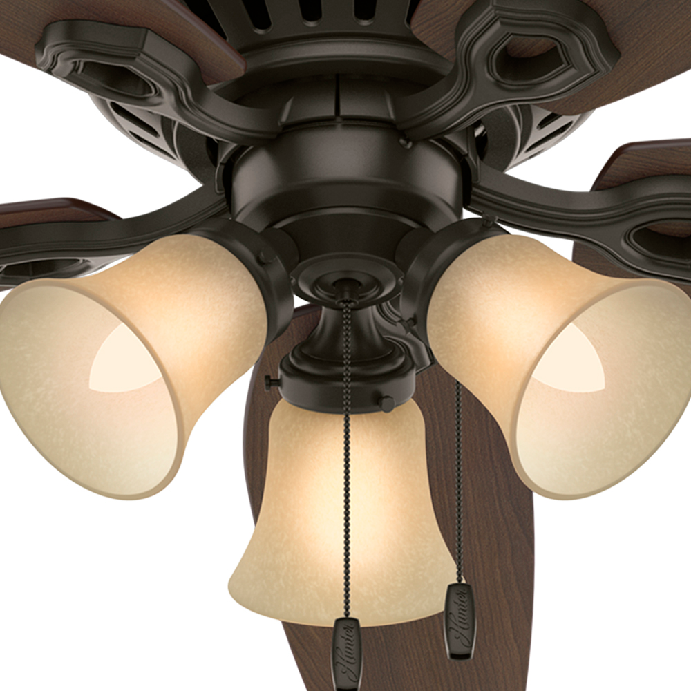 Hunter 52 inch Builder Low Profile Ceiling Fan with LED Light Kit and Pull Chain Ceiling Fan Hunter   