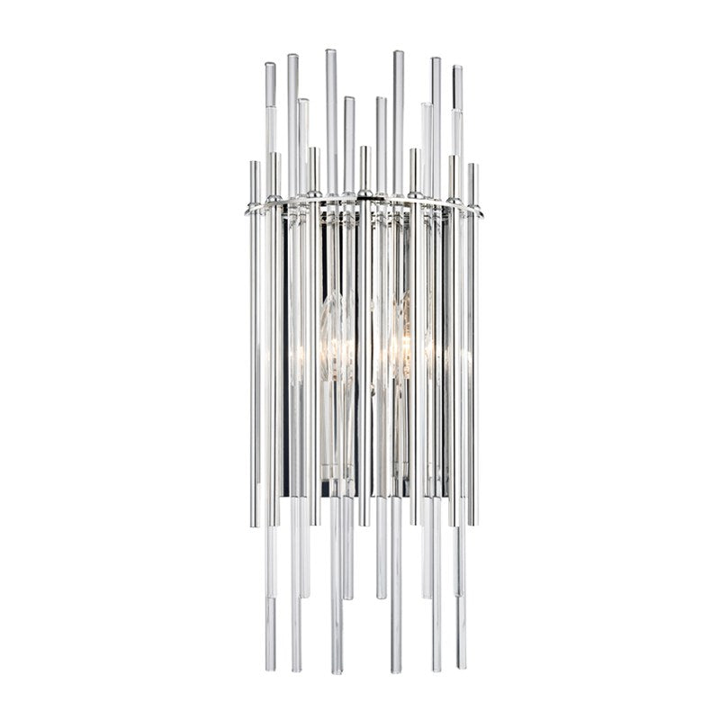 Wallis - 2 LIGHT WALL SCONCE Wall Light Fixtures Hudson Valley Polished Nickel  