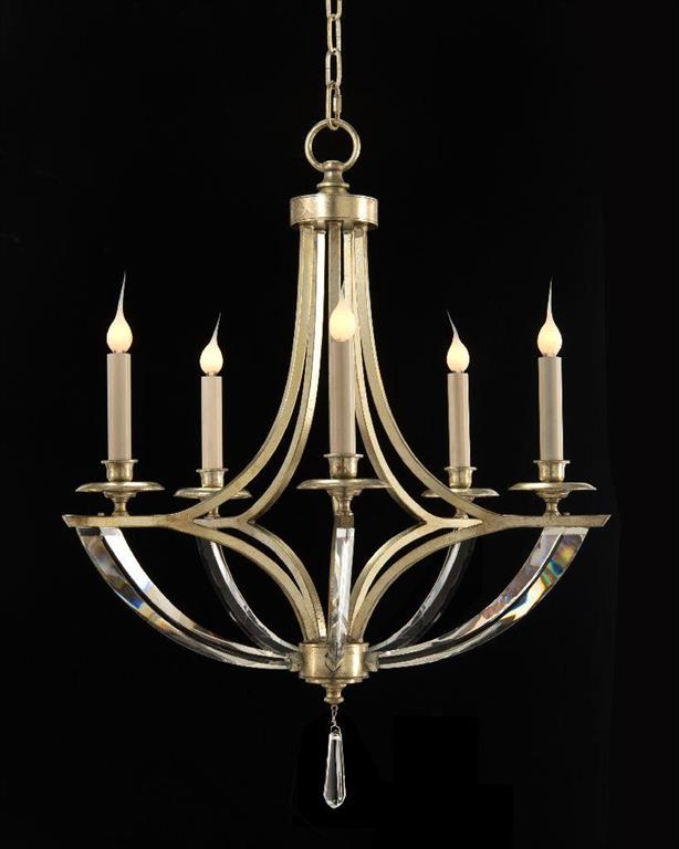 John Richard Bent-Crystal Five-Light Chandelier AJC-8834 Chandeliers John Richard Default Title  