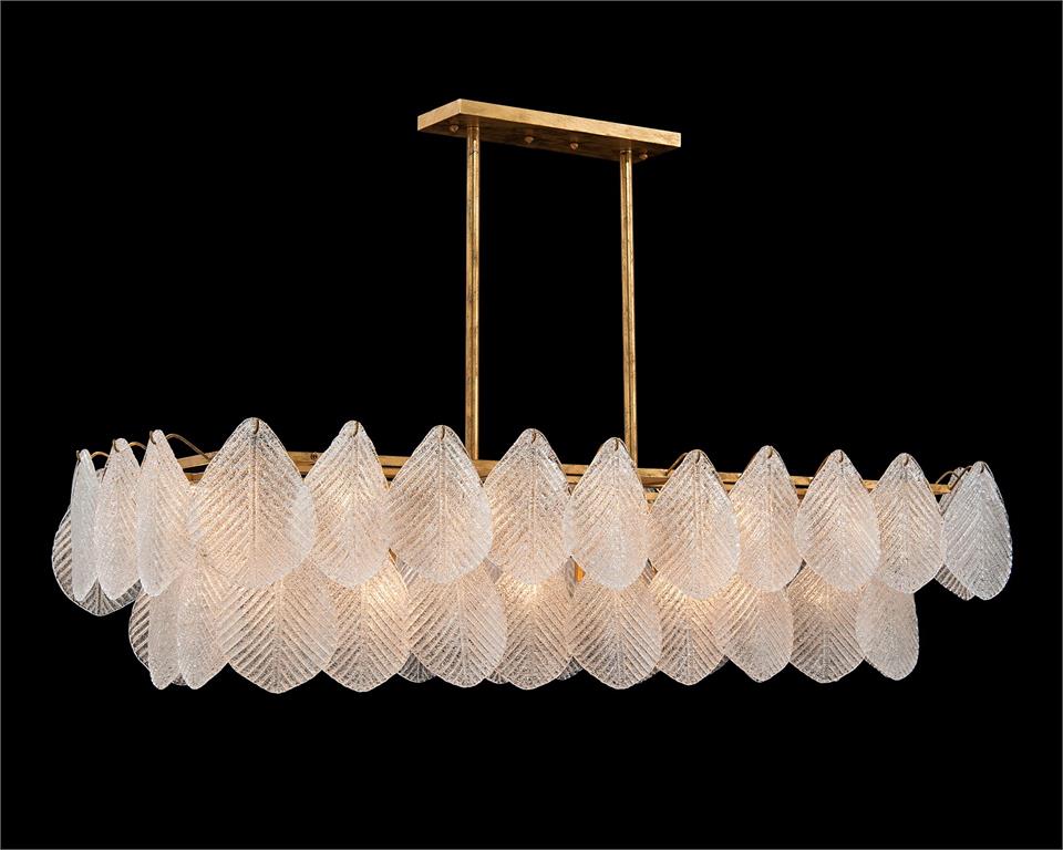 John Richard Frosted Glass Petal Chandelier AJC-9115 Chandeliers John Richard   