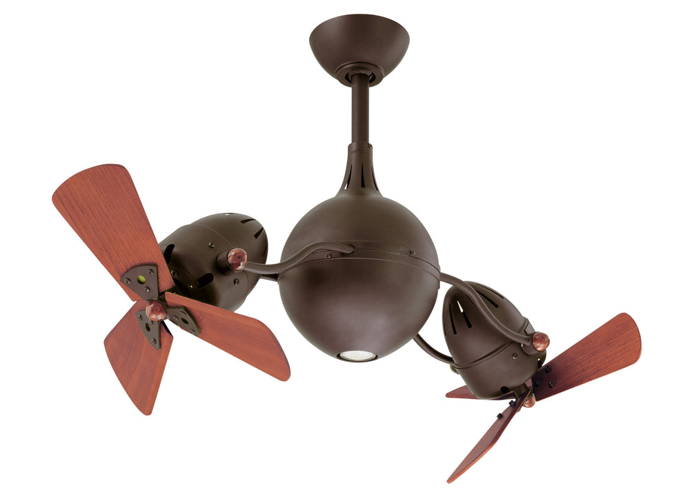 Matthews Fan Company Acqua Rotational Ceiling Fan Indoor Ceiling Fans Matthews Fan Company 39" Textured Bronze Mahogany Tone