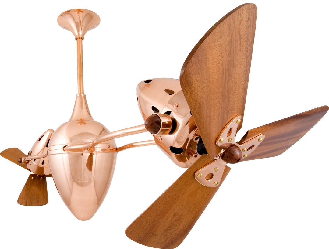 Matthews Fan Company Ar Ruthiane Rotational Fan AR Indoor Ceiling Fans Matthews Fan Company Polished Copper Mahogany Exterior/Interior