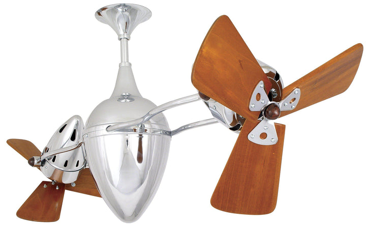 Matthews Fan Company Ar Ruthiane Rotational Fan AR Indoor Ceiling Fans Matthews Fan Company Polished Chrome Mahogany Interior