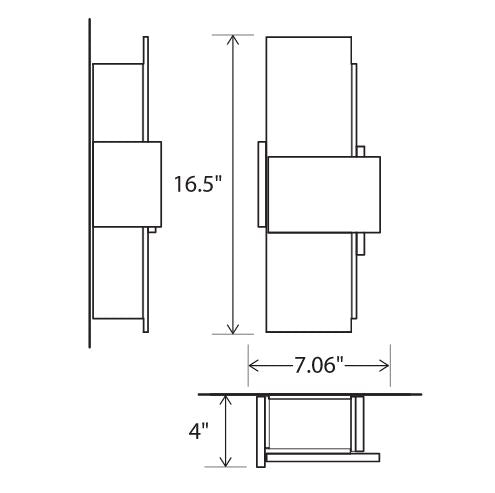 Cerno Acuo Outdoor Wall Sconce Outdoor Wall Lights Cerno   