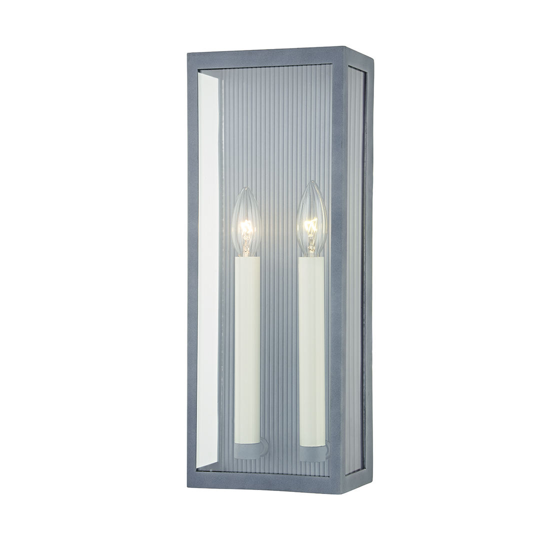 Troy Lighting 2 LIGHT EXTERIOR WALL SCONCE B1032 Wall Sconces Troy Lighting WEATHERED ZINC  