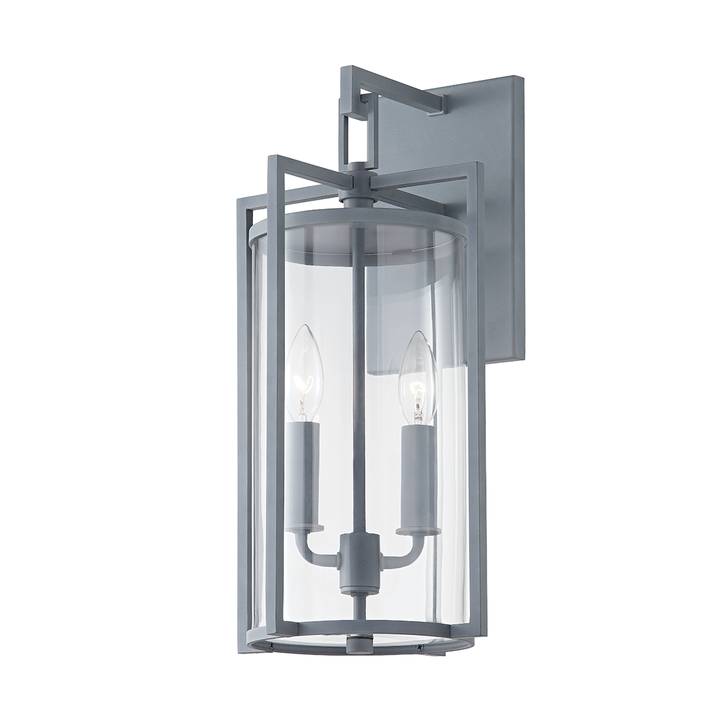 Troy Lighting PERCY 2 LIGHT MEDIUM EXTERIOR WALL SCONCE B1142 Wall Sconces Troy Lighting WEATHERED ZINC  