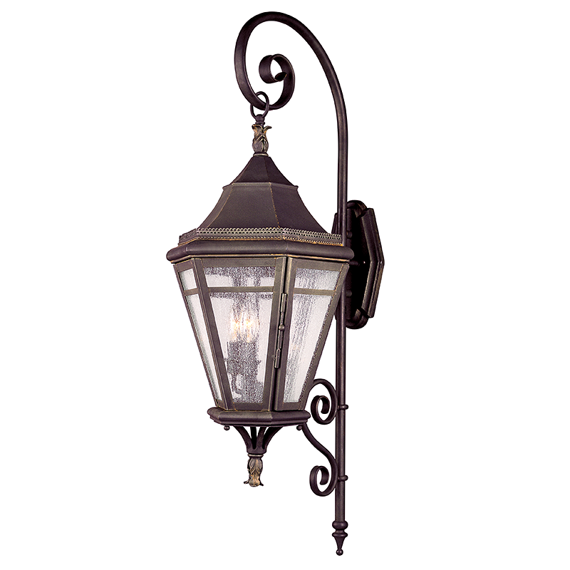 Troy Lighting MORGAN HILL 3LT WALL LANTERN LARGE B1272 Outdoor Wall Lights Troy Lighting NATURAL RUST  