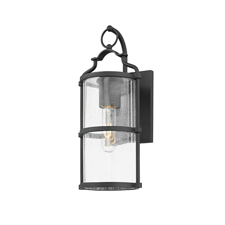 Troy BURBANK 1 LIGHT SMALL EXTERIOR WALL SCONCE B1311 Wall Sconces Troy Lighting TEXTURE BLACK  