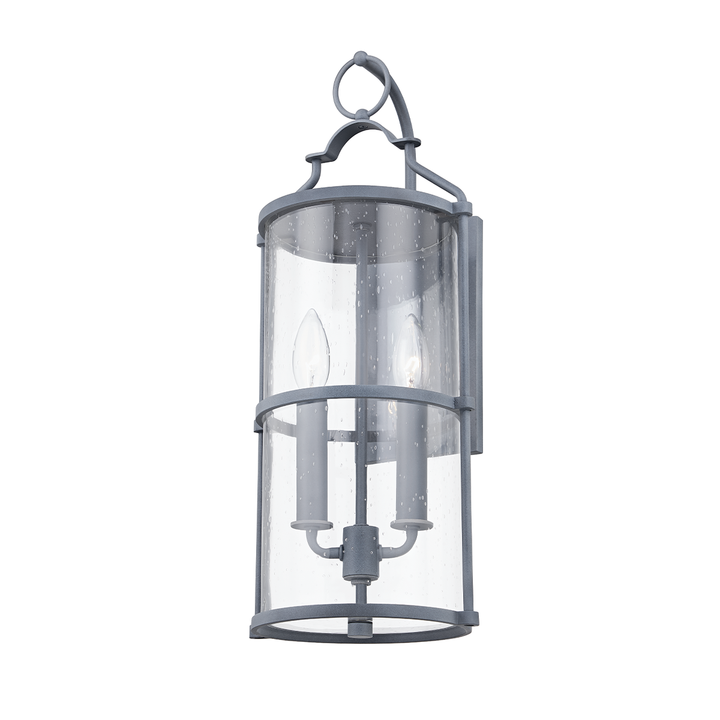 Troy BURBANK 2 LIGHT MEDIUM EXTERIOR WALL SCONCE B1312 Wall Sconces Troy Lighting WEATHERED ZINC  