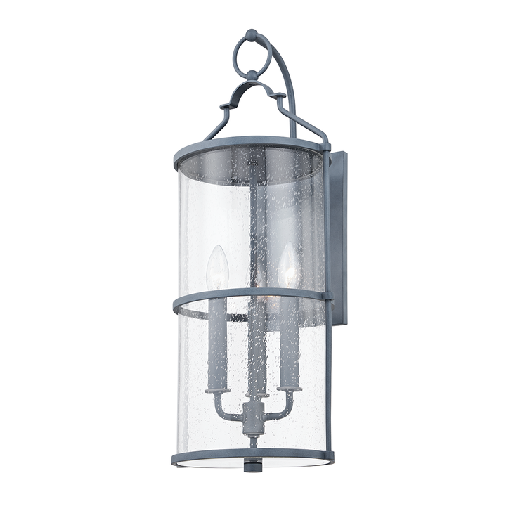 Troy BURBANK 3 LIGHT LARGE EXTERIOR WALL SCONCE B1313 Wall Sconces Troy Lighting WEATHERED ZINC  