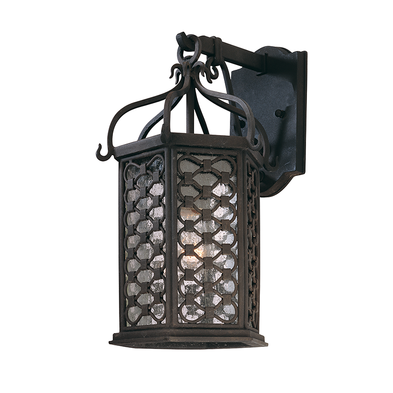 Troy Lighting LOS OLIVOS 1LT WALL LANTERN SMALL B2372 Outdoor Wall Lights Troy Lighting OLD IRON  