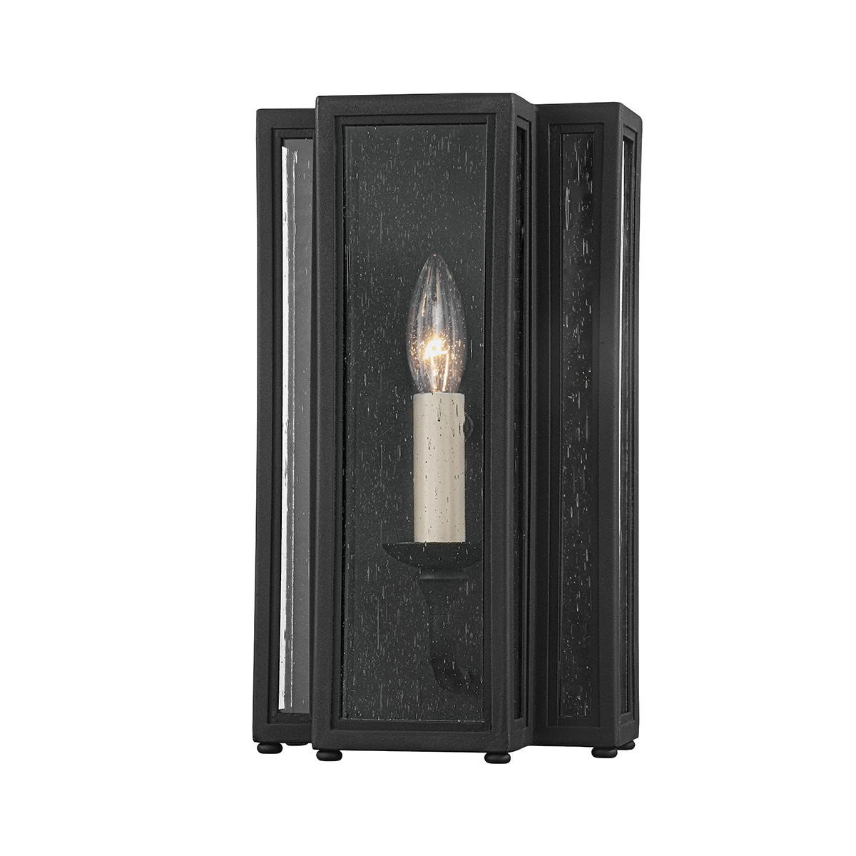 Troy LEOR 1 LIGHT SMALL EXTERIOR WALL SCONCE B3601 Outdoor l Wall Troy Lighting TEXTURE BLACK  