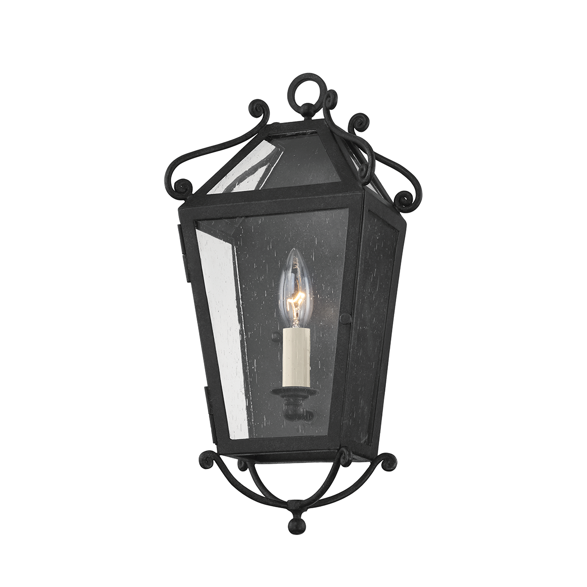 Troy Lighting 1 LIGHT SMALL EXTERIOR WALL SCONCE B4121 Outdoor l Wall Troy Lighting FRENCH IRON  