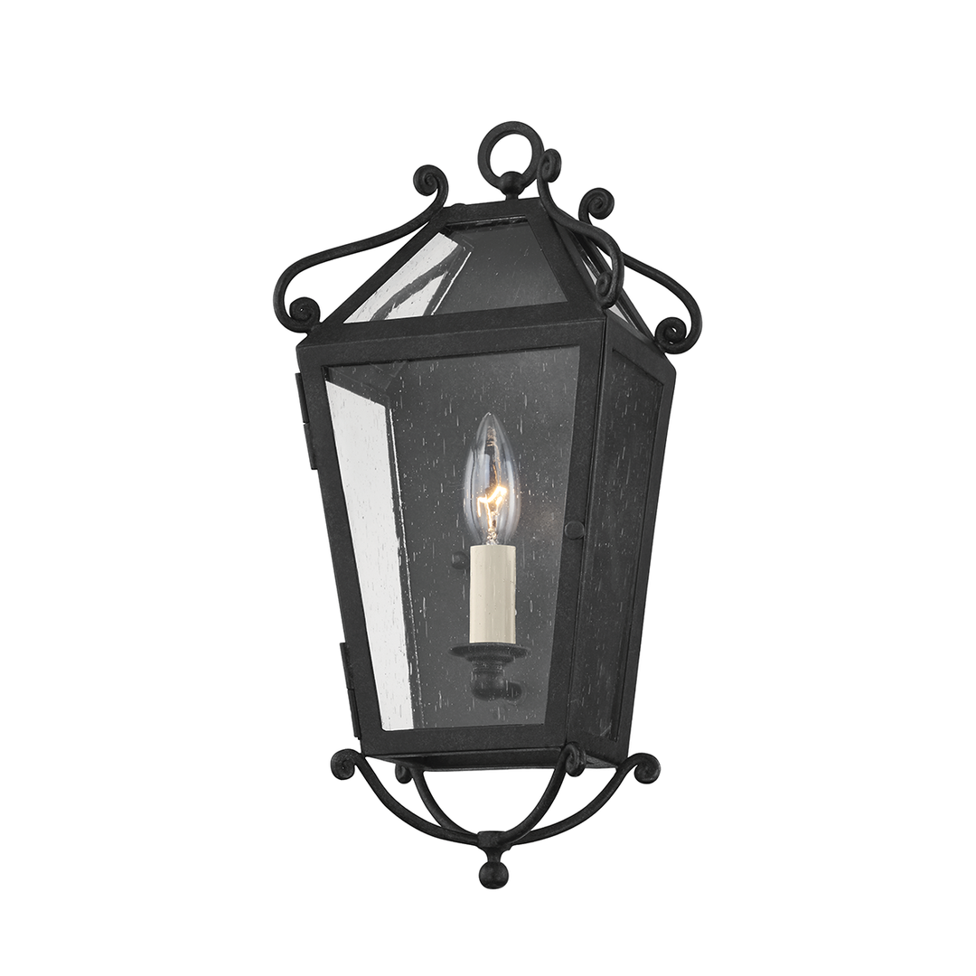 Troy Lighting 1 LIGHT SMALL EXTERIOR WALL SCONCE B4121 Wall Sconces Troy Lighting FRENCH IRON  