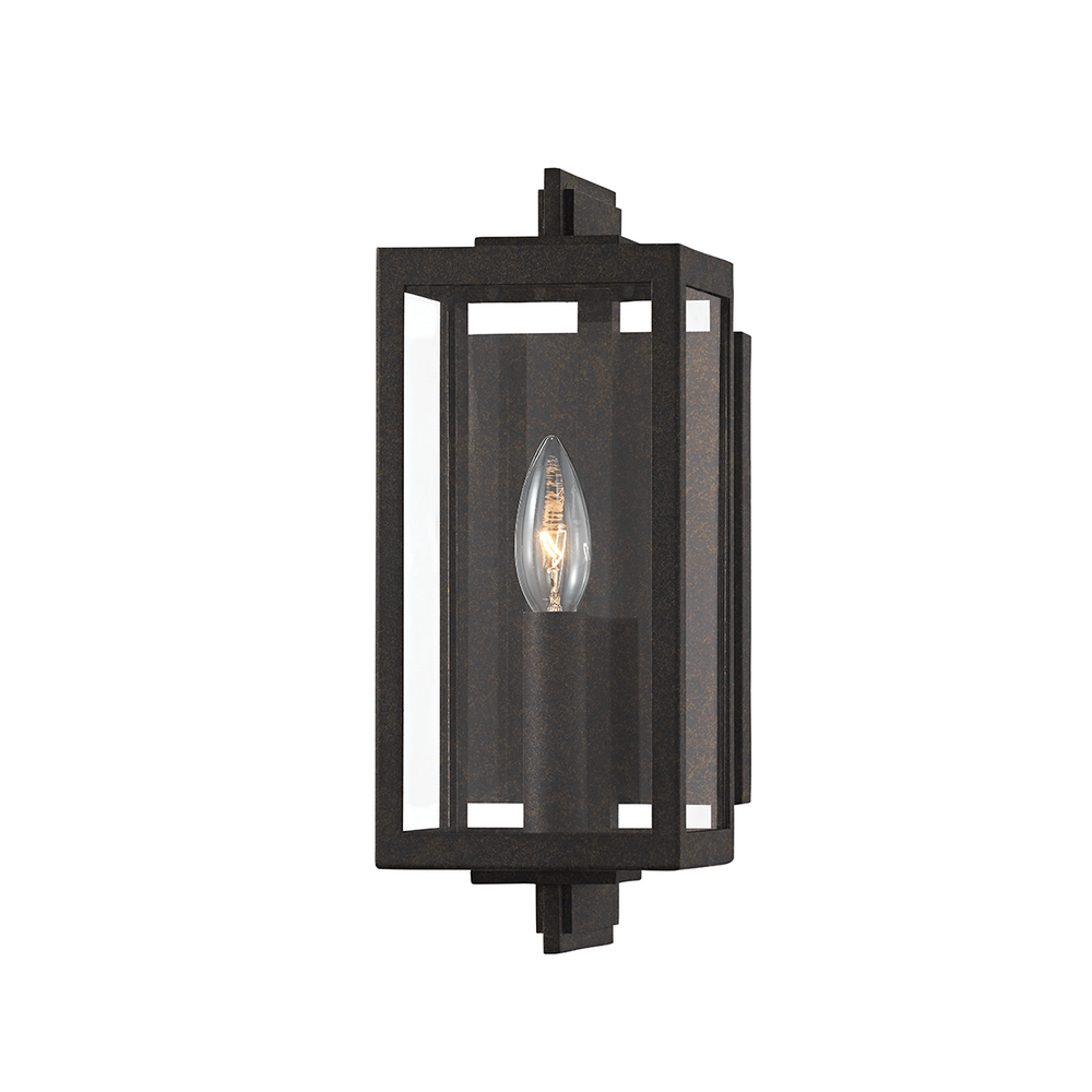 Troy NICO 1 LIGHT EXTERIOR WALL SCONCE B5511 Wall Sconces Troy Lighting FRENCH IRON  