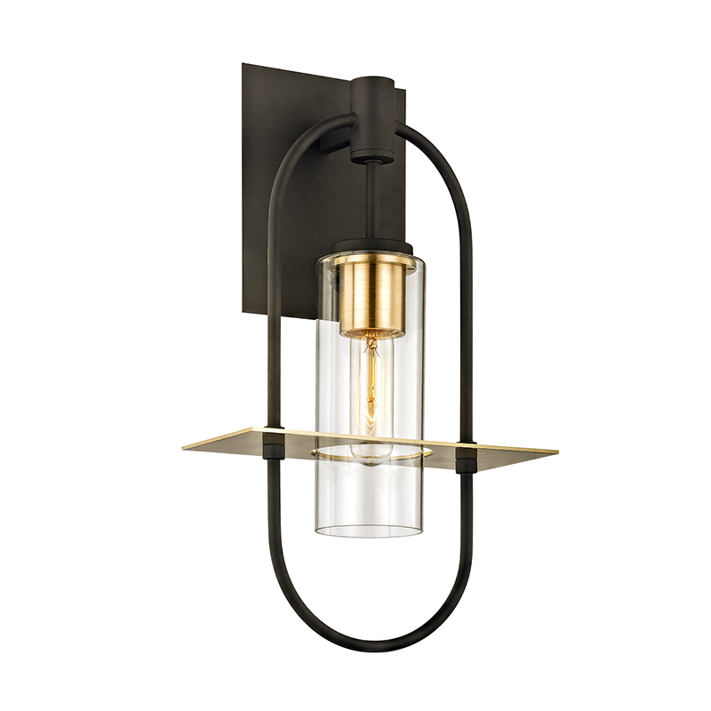 Troy Lighting SMYTH 1LT WALL B6392 Outdoor l Wall Troy Lighting DARK BRONZE AND BRUSHED BRASS  