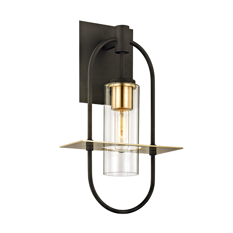 Troy Lighting SMYTH 1LT WALL B6392 Wall Sconces Troy Lighting DARK BRONZE AND BRUSHED BRASS  