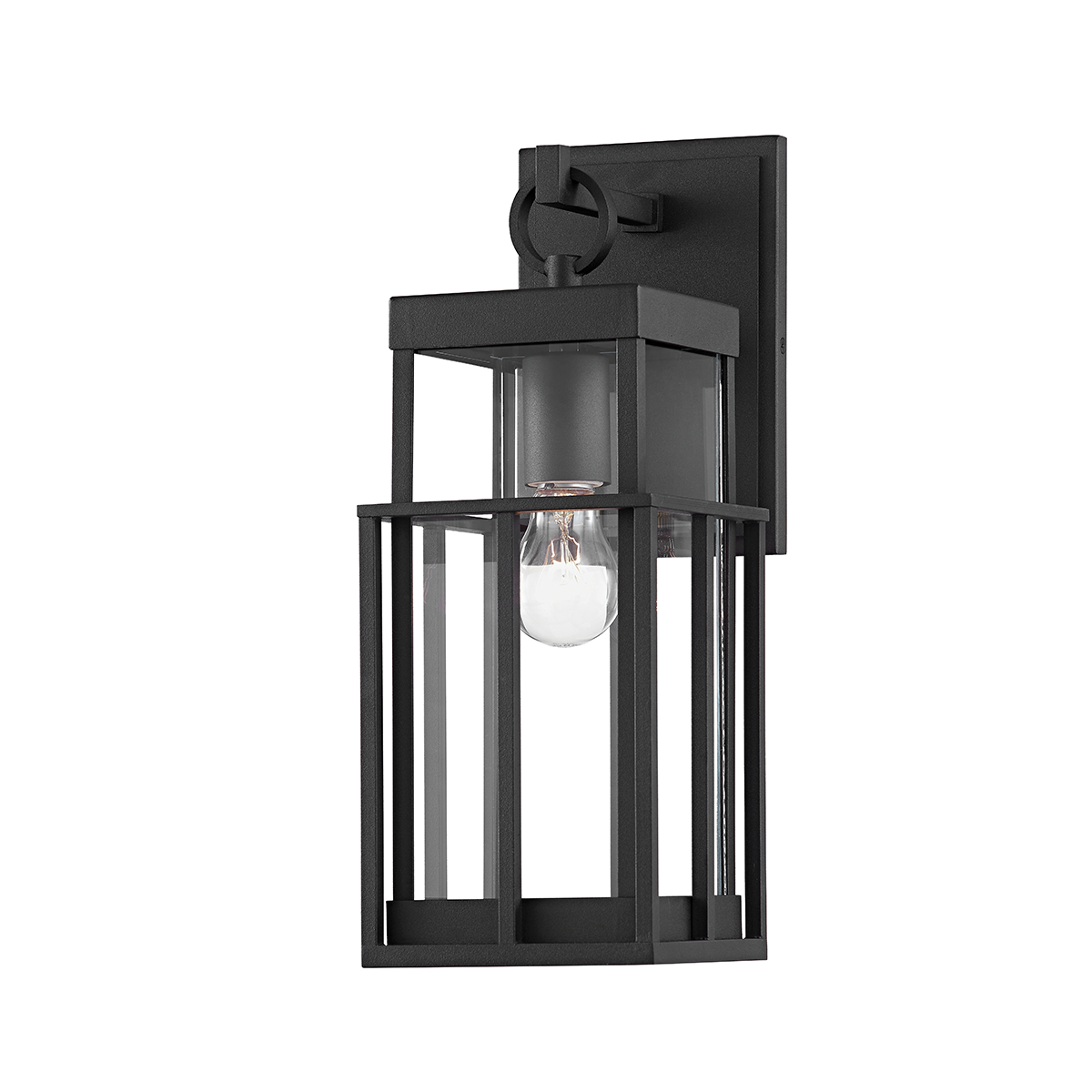 Troy Lighting 1 LIGHT SMALL EXTERIOR WALL SCONCE B6481 Outdoor l Wall Troy Lighting TEXTURE BLACK  