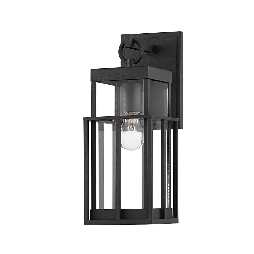 Troy Lighting 1 LIGHT SMALL EXTERIOR WALL SCONCE B6481 Wall Sconces Troy Lighting TEXTURE BLACK  