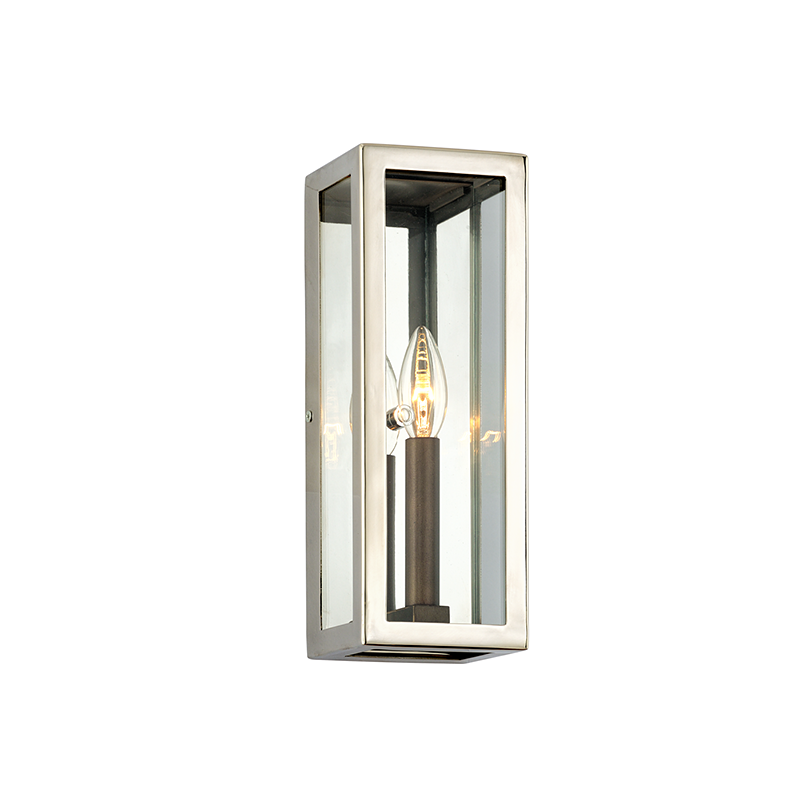 Troy Lighting MORGAN 1LT WALL B6511 Outdoor l Wall Troy Lighting BRONZE WITH POLISHED STAINLESS  