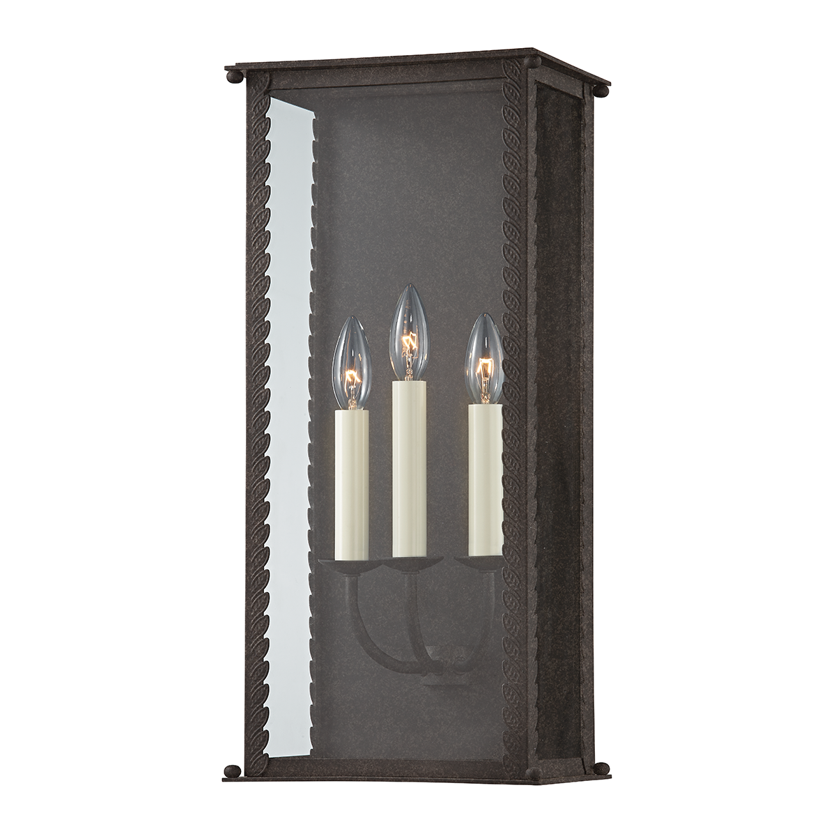Troy Lighting 3 LIGHT LARGE EXTERIOR WALL SCONCE B6713 Outdoor l Wall Troy Lighting FRENCH IRON  