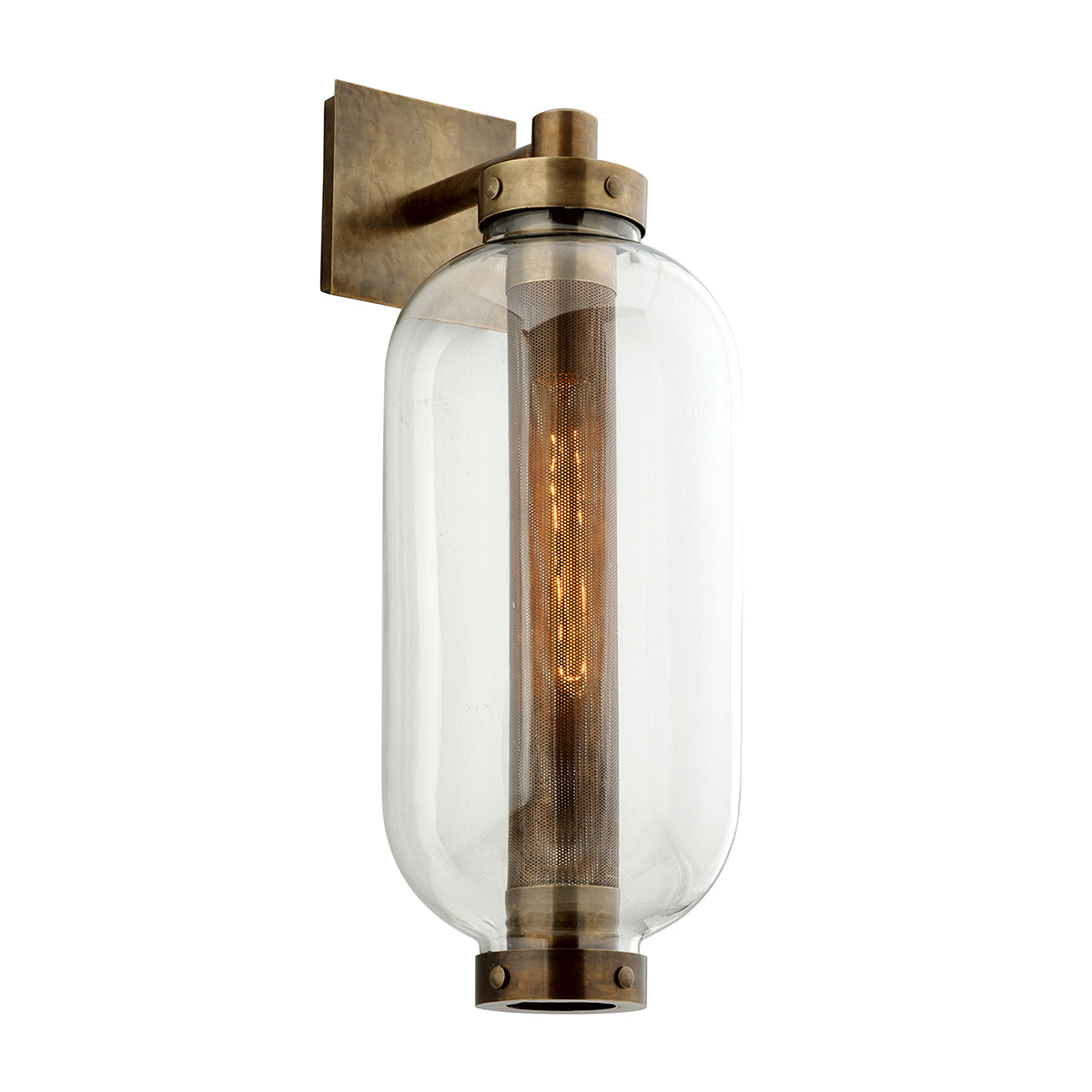 Troy Lighting ATWATER 1LT WALL B7033 Outdoor l Wall Troy Lighting VINTAGE BRASS  