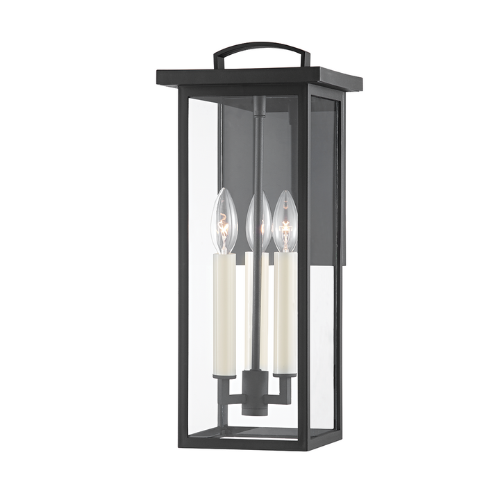 Troy Lighting EDEN 3 LIGHT MEDIUM EXTERIOR WALL SCONCE B7522 Wall Sconces Troy Lighting TEXTURE BLACK  