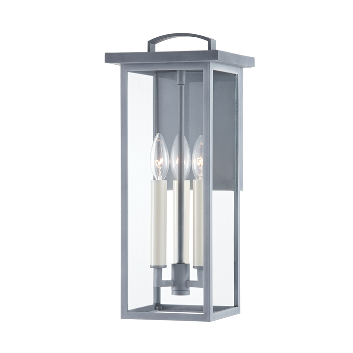 Troy Lighting EDEN 3 LIGHT MEDIUM EXTERIOR WALL SCONCE B7522 Wall Sconces Troy Lighting WEATHERED ZINC  