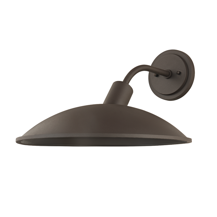 Troy OTIS 1 LIGHT LARGE EXTERIOR WALL SCONCE B8816 Wall Sconces Troy Lighting TEXTURED BRONZE