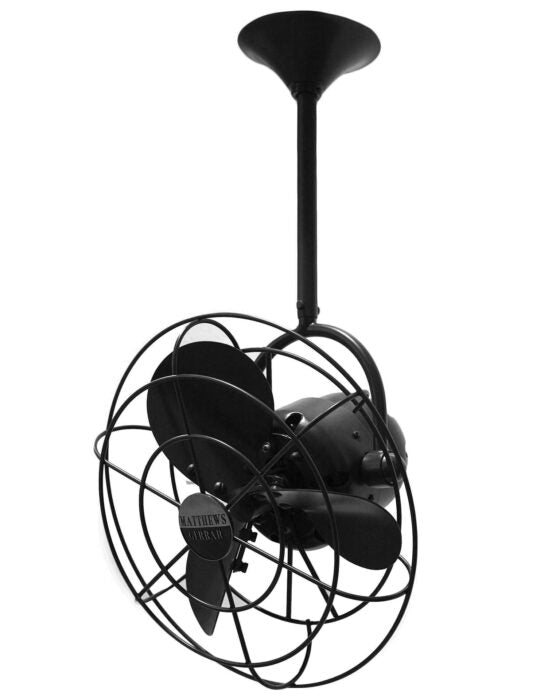 Matthews Fan Company Bianca Direcional Fan Indoor Ceiling Fans Matthews Fan Company 13" Matte Black Black