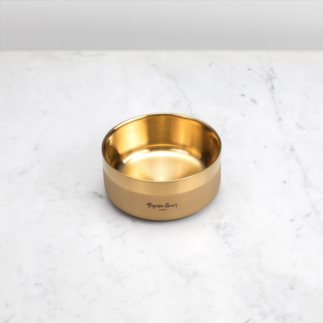 Buster + Punch Dog Bowl Pet Buster + Punch Brass Small - 5.9" 