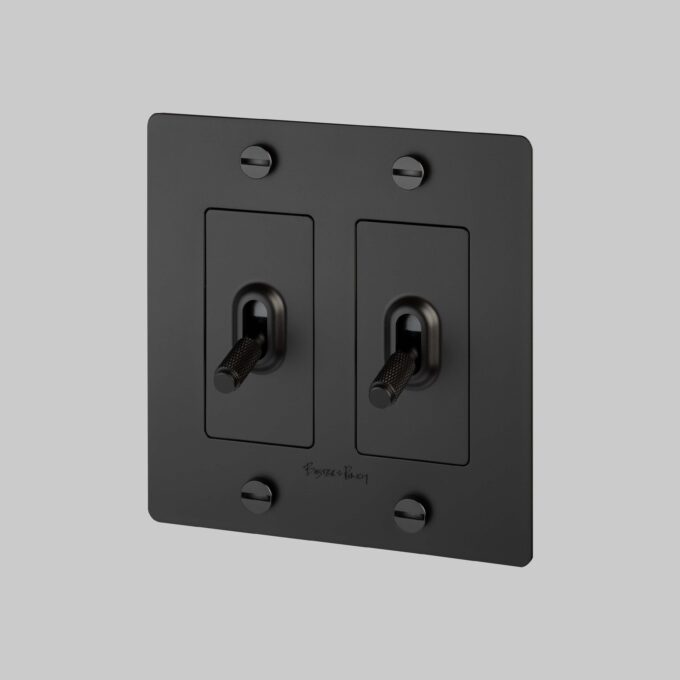 Buster + Punch Toggle Switch Complete | Polycarbonate Light Switches Buster + Punch Black Two 