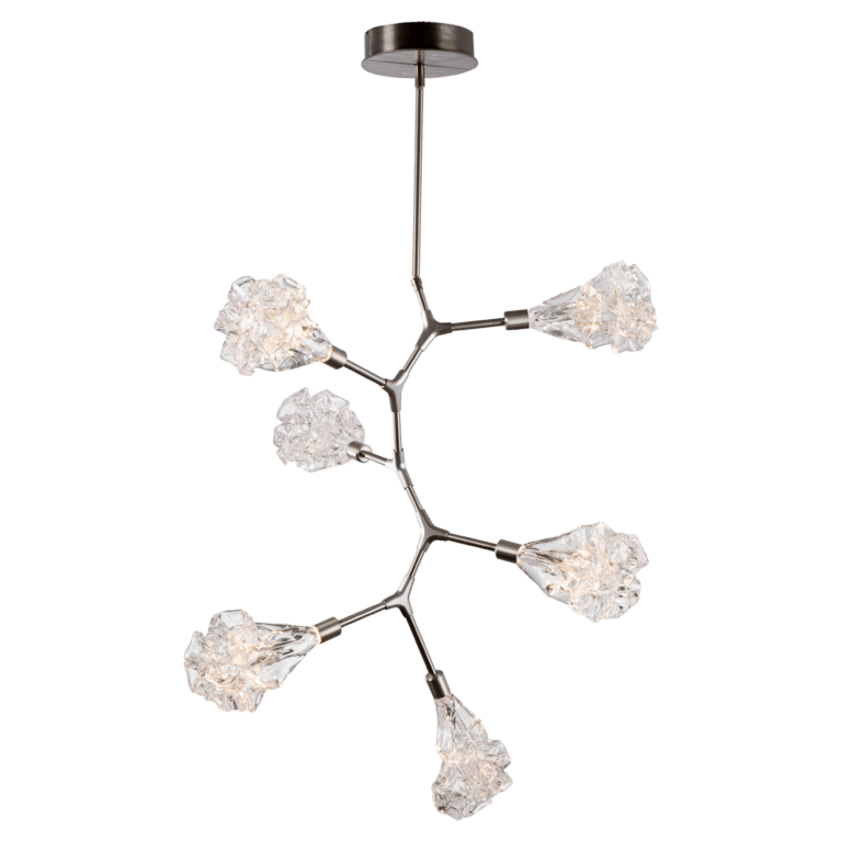 Hammerton Blossom Modern Vine - 6 pc Pendant Hammerton Metallic Beige Silver Blossom Clear Blownglass 2700
