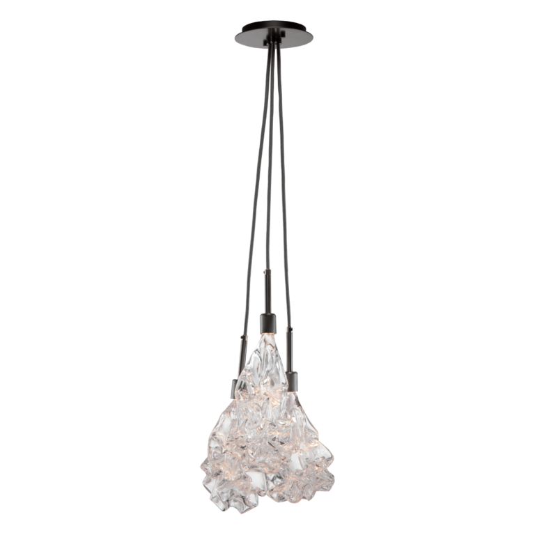 Hammerton Blossom Cluster - 03 10" Pendants Hammerton Studio Metallic Beige Silver Blossom Clear Blownglass 2700