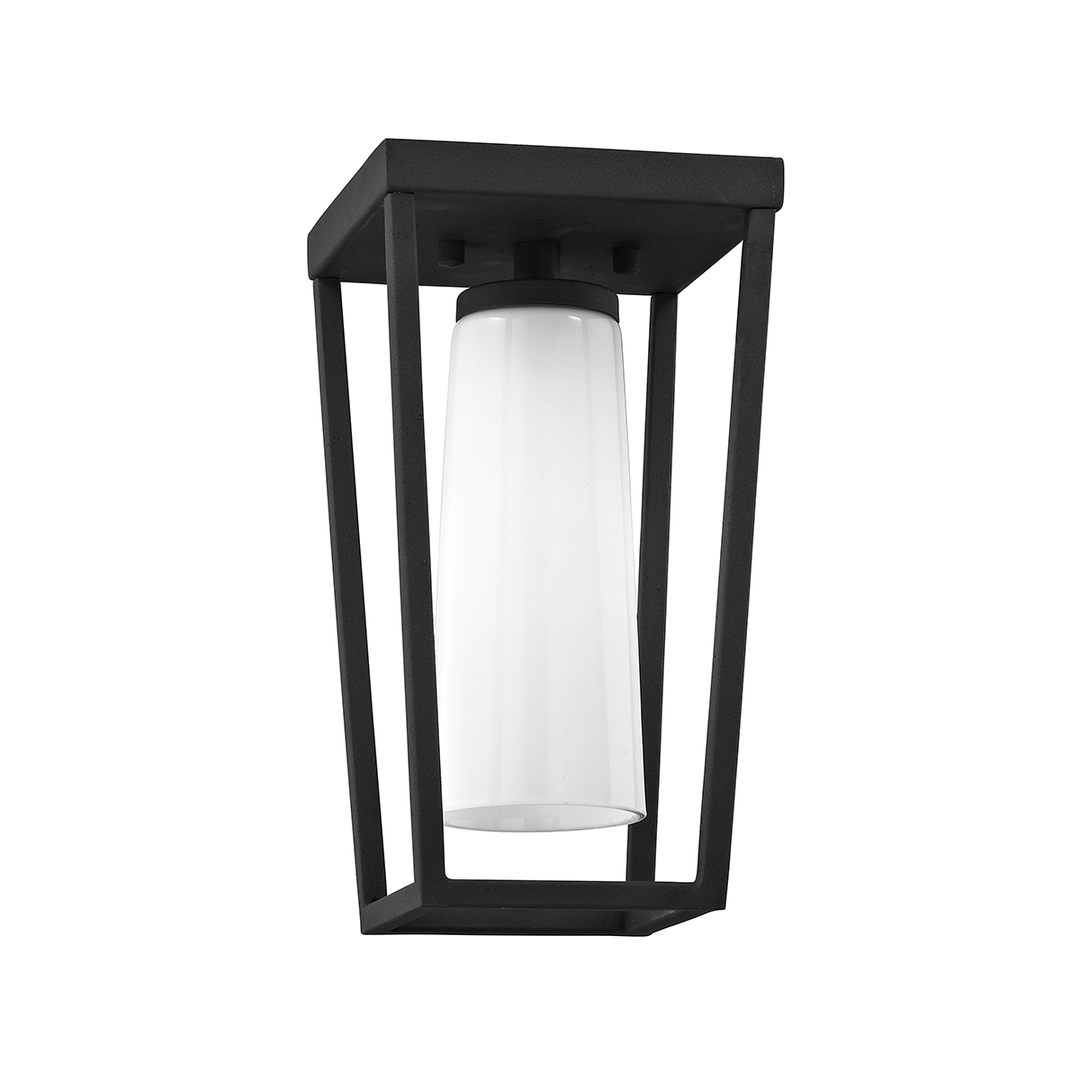 Troy Lighting MISSION BEACH 1LT SEMI FLUSH C6350 Outdoor Wall Lights Troy Lighting TEXTURED BLACK  