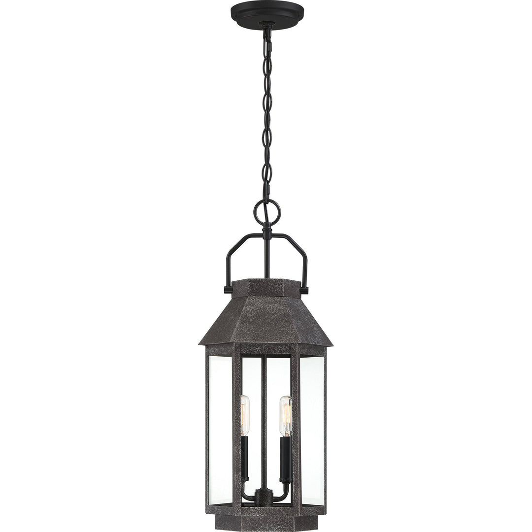 Quoizel  Campbell Outdoor Lantern,Hanging Outdoor Hanging Lights Quoizel Speckled Black  