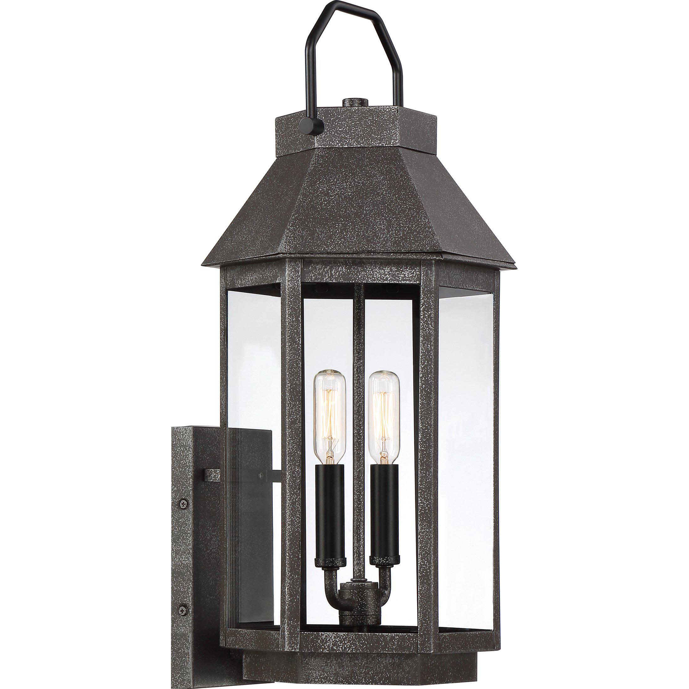 Quoizel  Campbell Outdoor Lantern, Large Outdoor l Wall Quoizel Speckled Black  