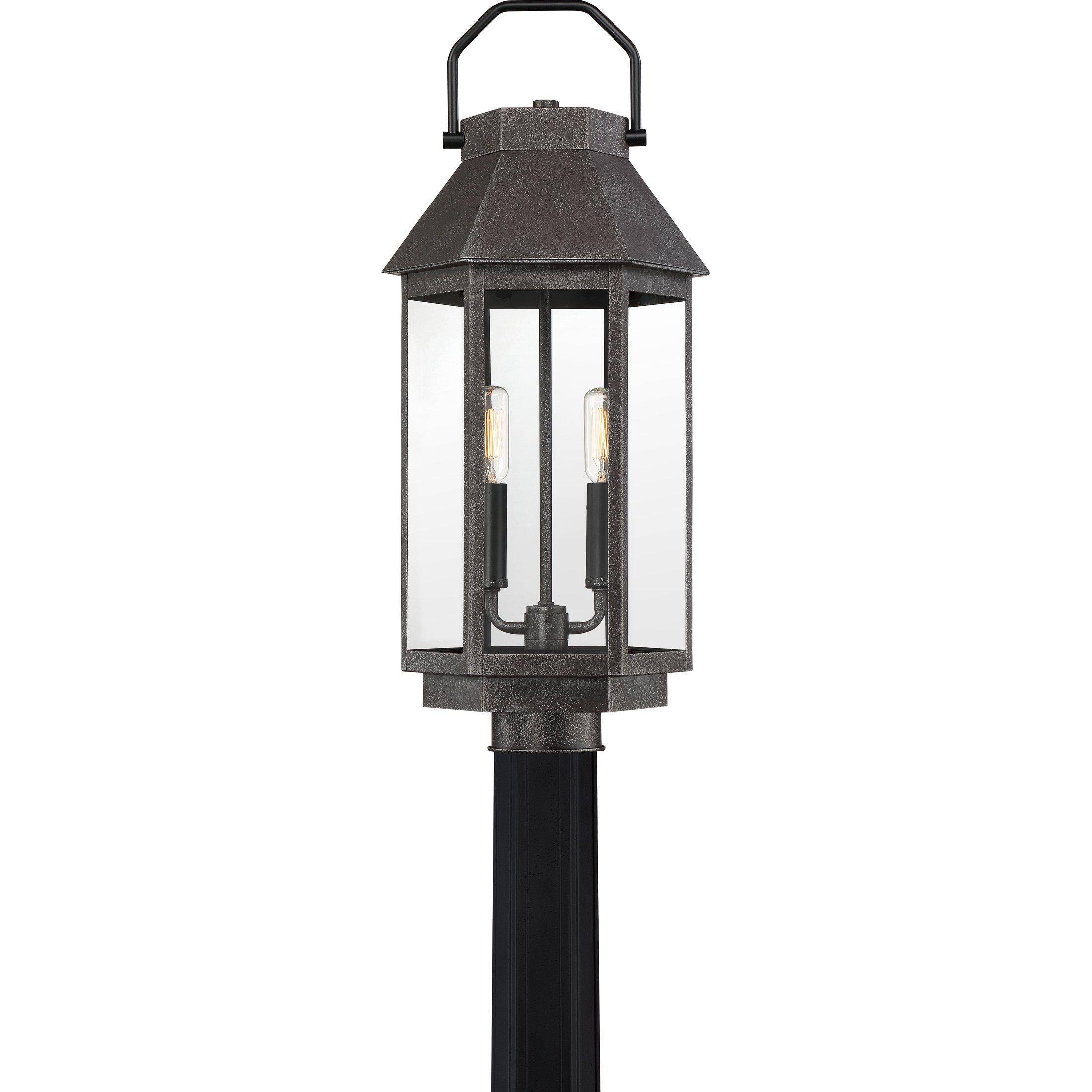 Quoizel  Campbell Outdoor Lantern, Post Outdoor l Post/Pier Mounts Quoizel Speckled Black  
