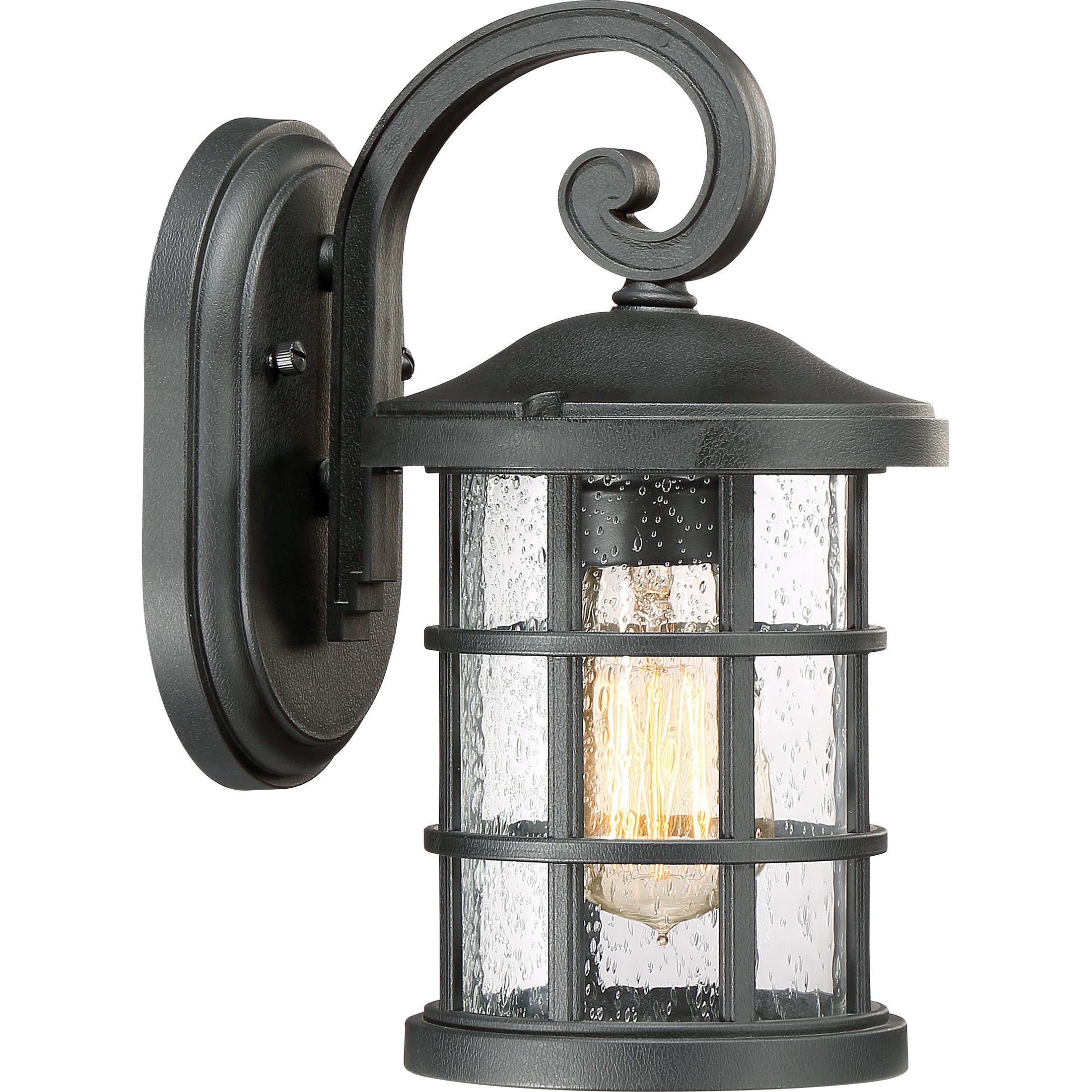 Quoizel  Crusade Outdoor Lantern, Small Outdoor l Wall Quoizel Earth Black  