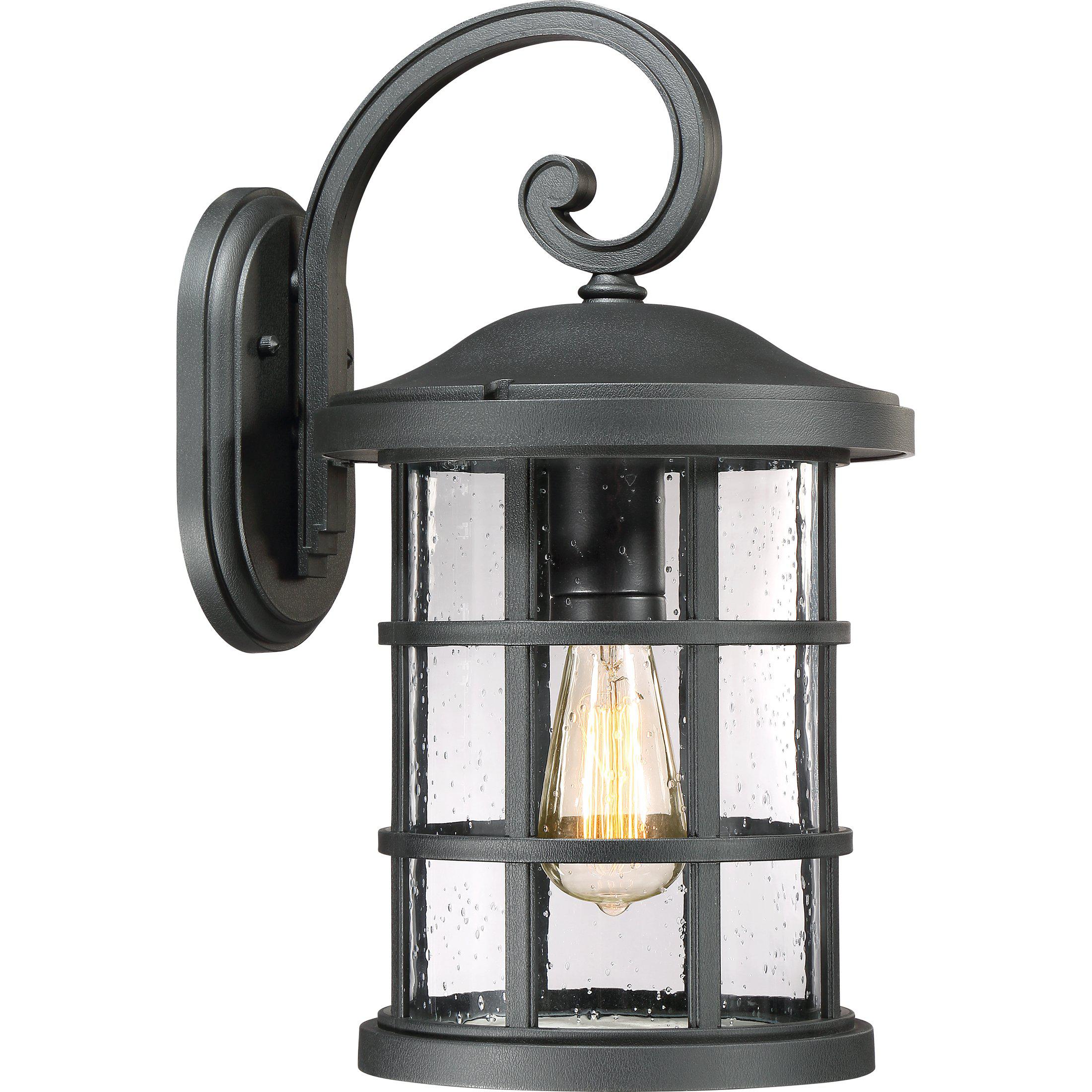 Quoizel  Crusade Outdoor Lantern, Large Outdoor l Wall Quoizel Earth Black  