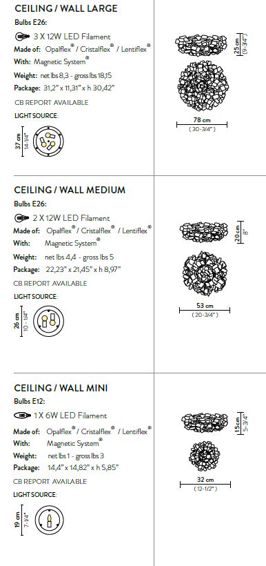 Slamp Clizia Fume - Ceiling/Wall Ceiling Flush Mounts Slamp Large  