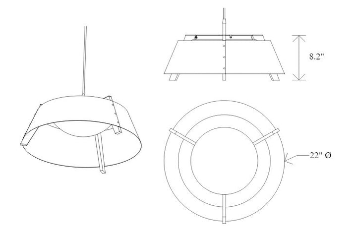 Cerno Casia 22" Pendant Pendants Cerno   