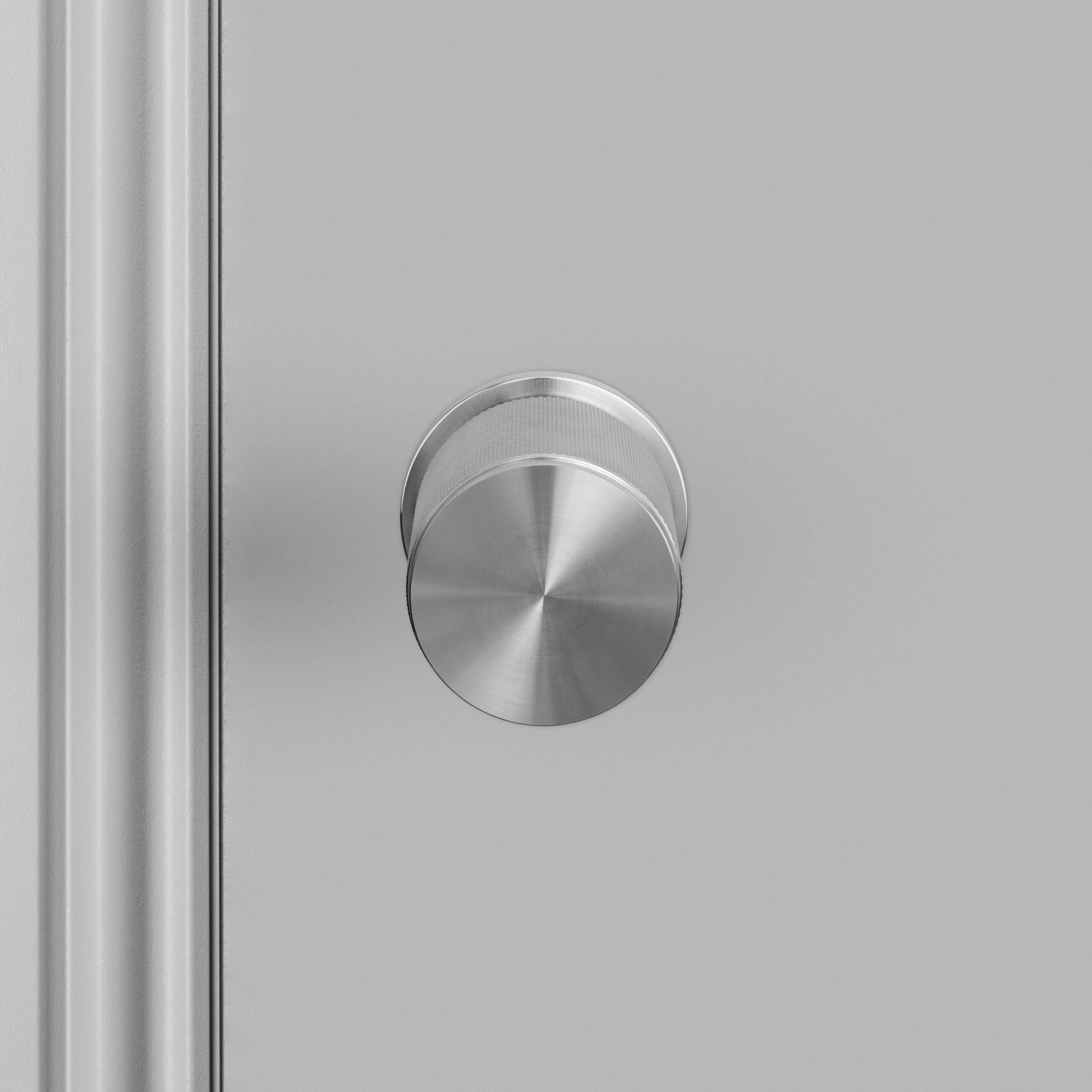 Buster + Punch Door Knob Single Sided, Cross Design, FIXED TYPE Hardware Buster + Punch Steel  