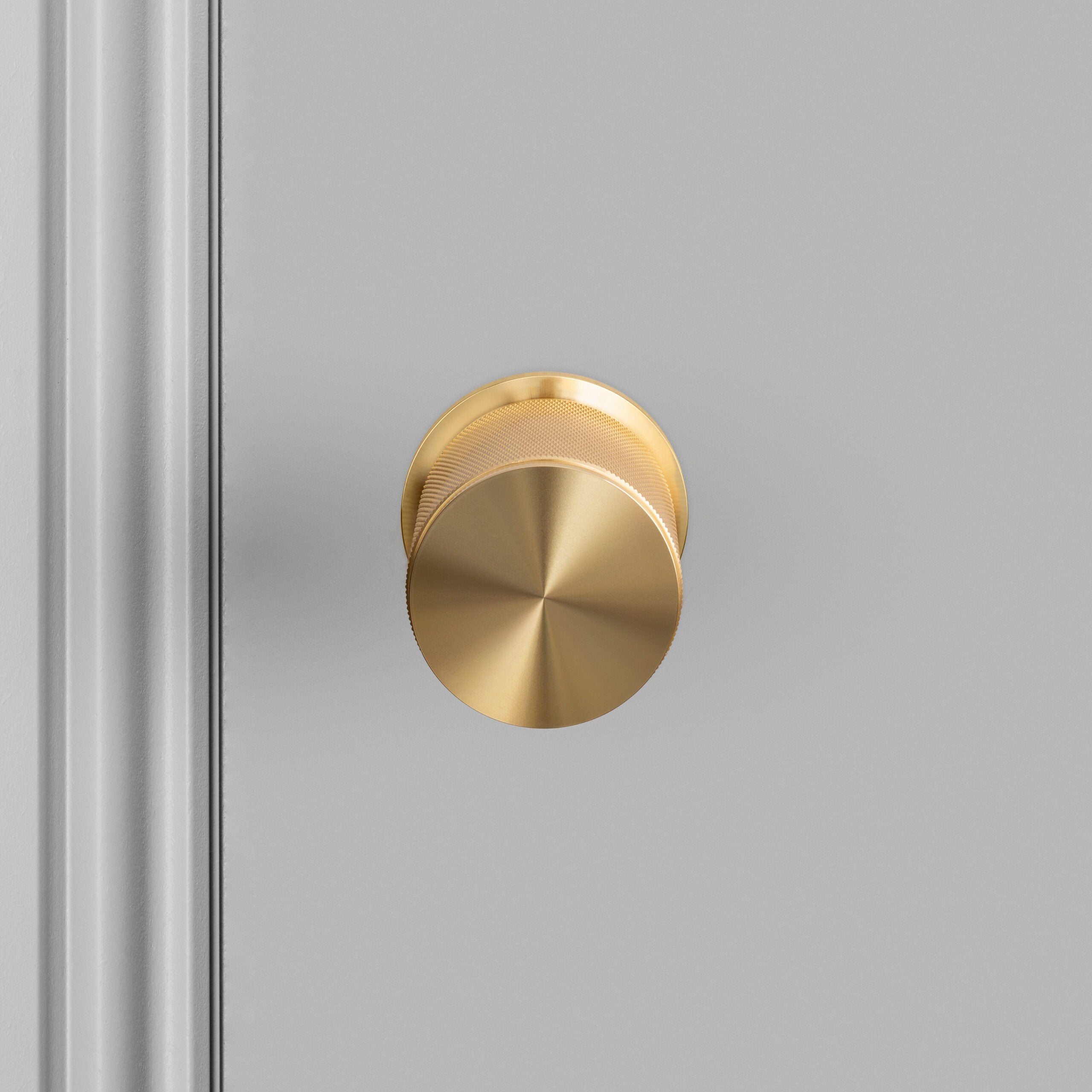 Buster + Punch Door Knob Single Sided, Cross Design, FIXED TYPE Hardware Buster + Punch Brass  
