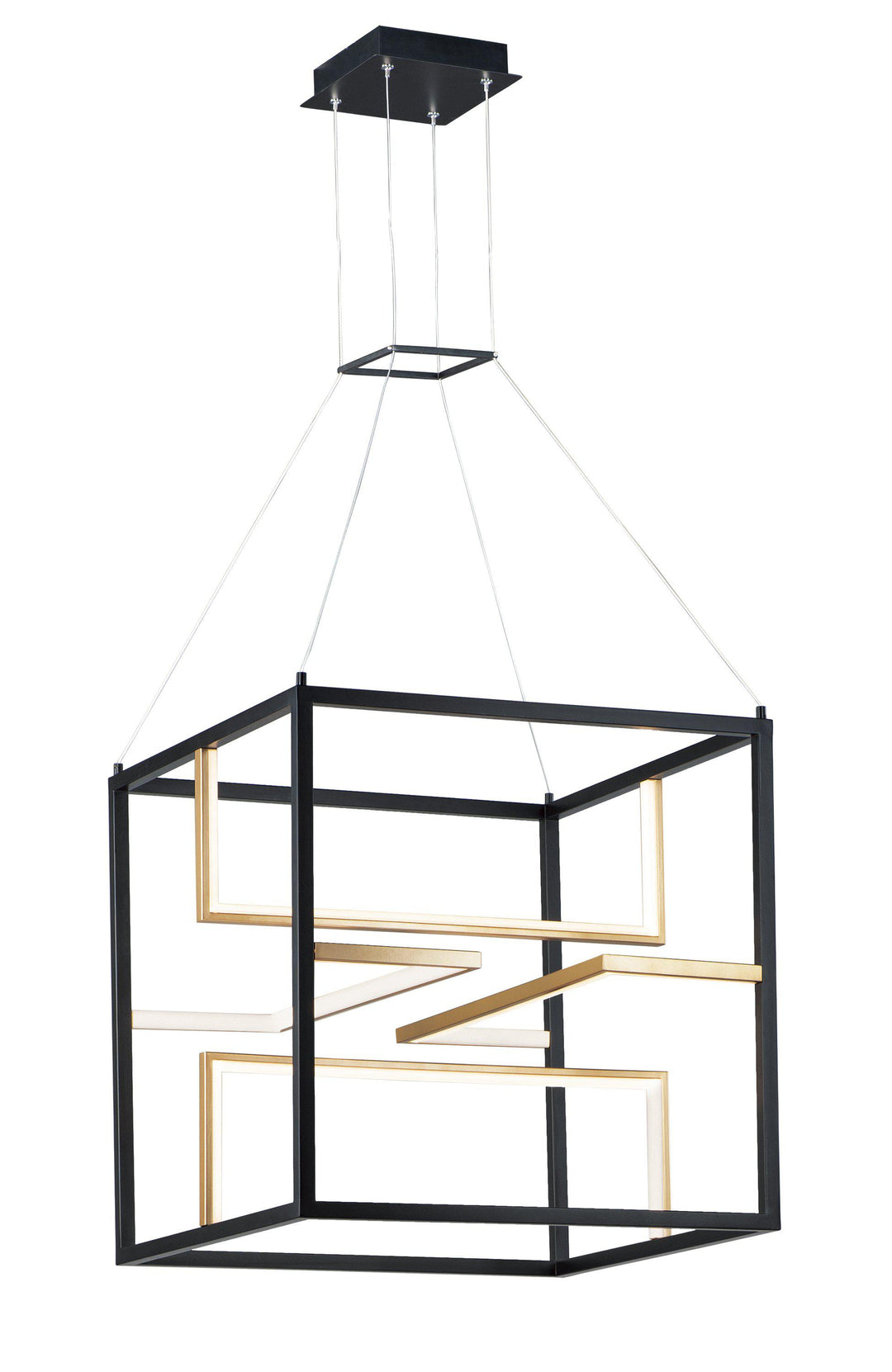 ET2 Chamber LED Pendant E21226 Chandeliers ET2 Black / Gold  